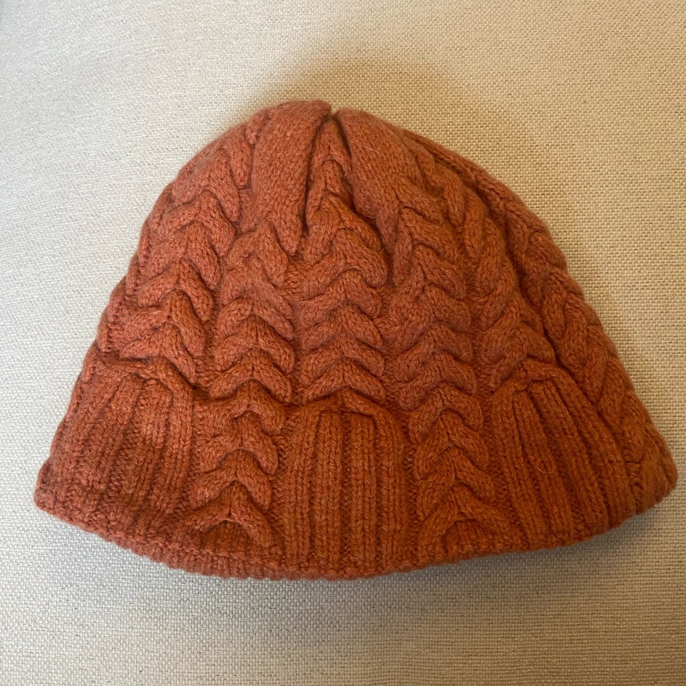 Orange Patagonia beanie